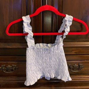 Light blue shirred cami